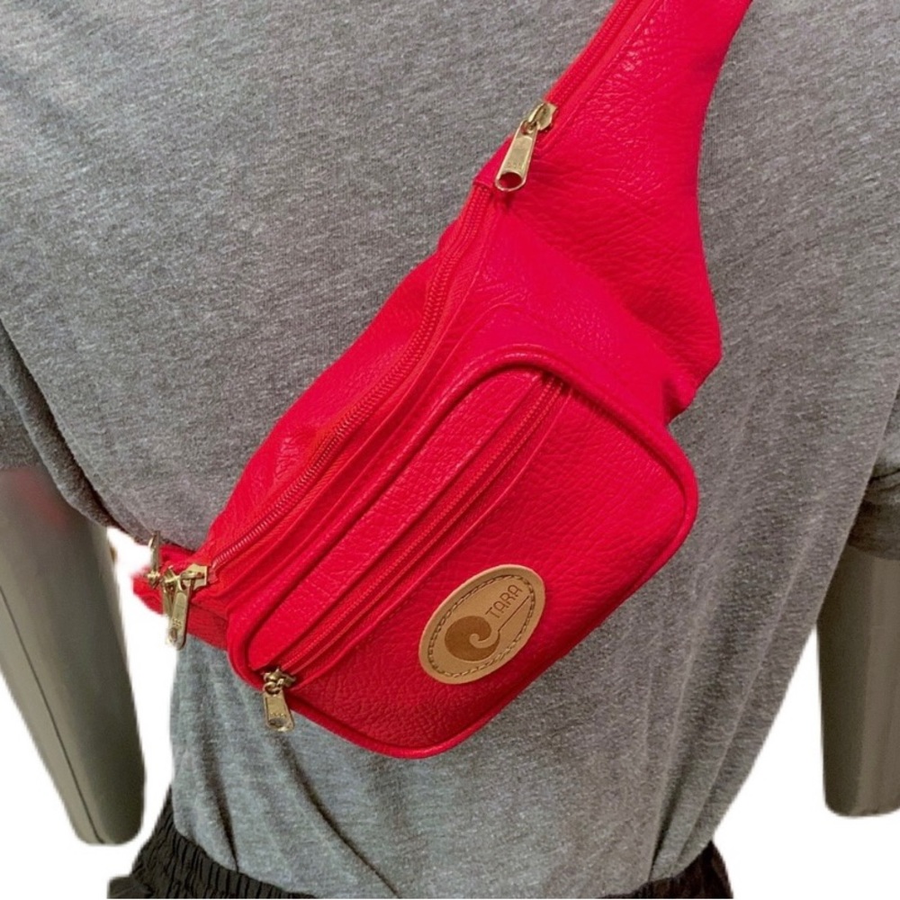 SOLD!❌ NEW Red Vegan Leather Fanny Pack - Picture 8 of 17